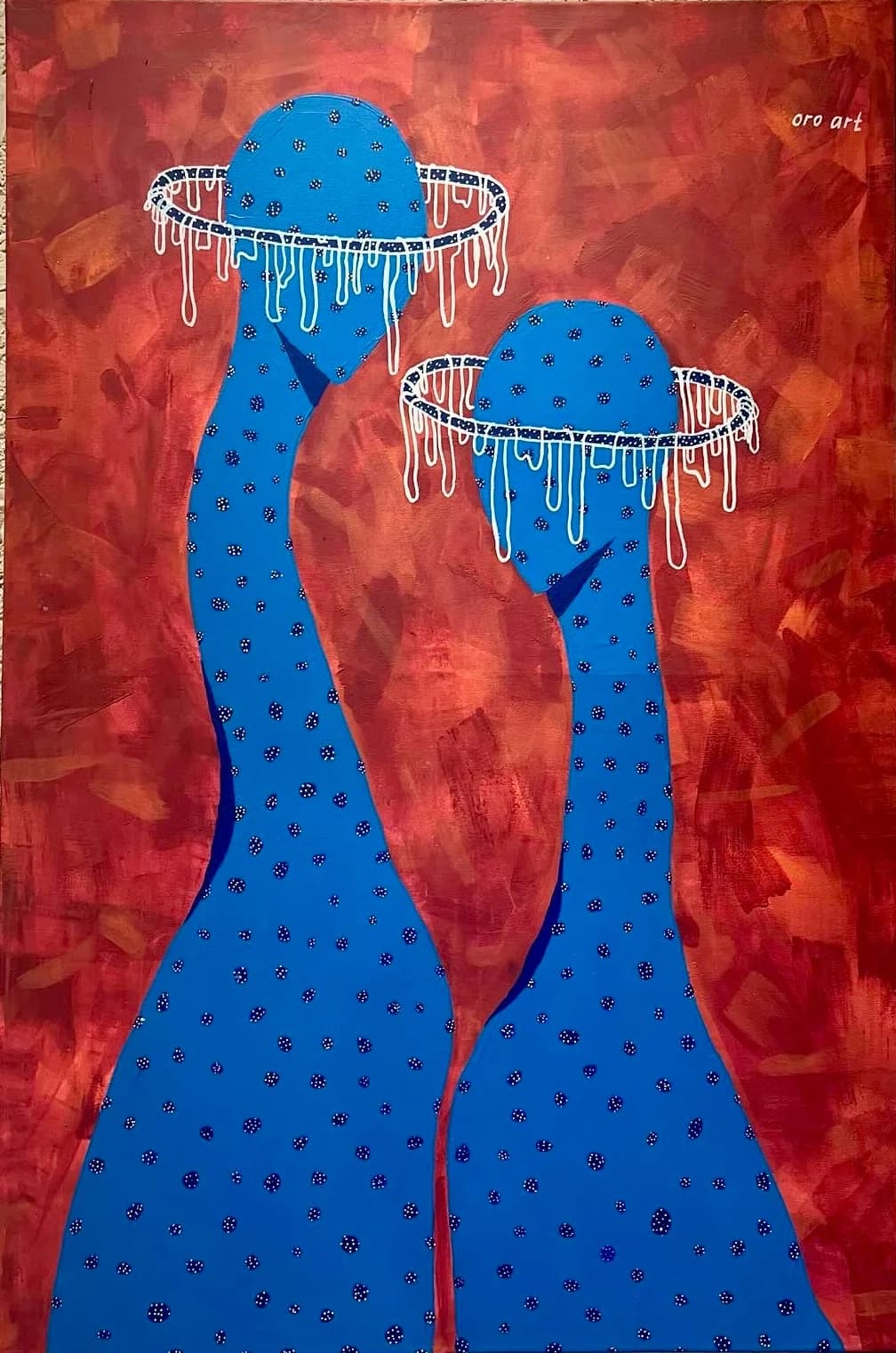 Kindred Spirits, Шарифова Оро, mixed media, 120×80 cm